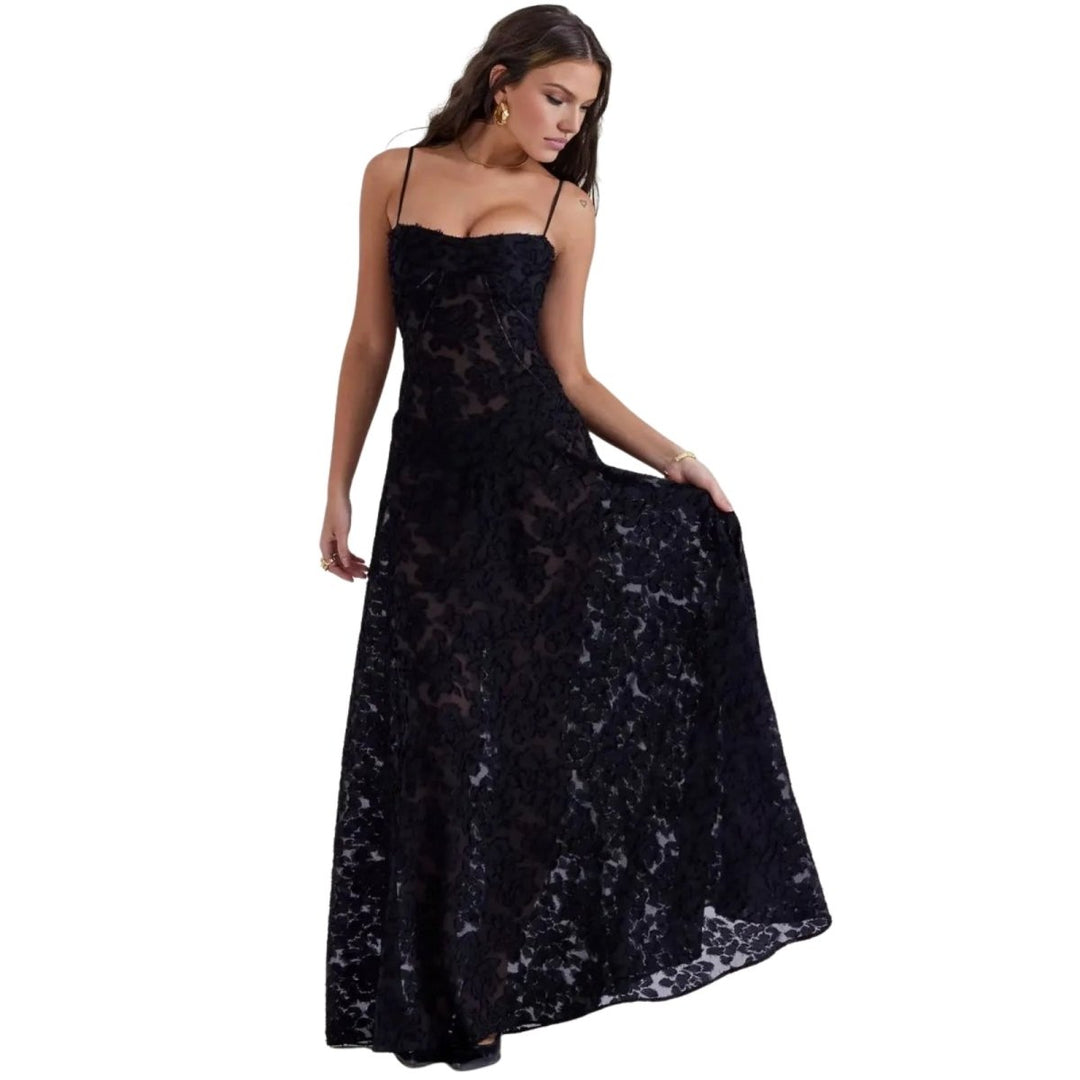 Isla | Sleeveless Wedding Guest Floral Maxi Dress