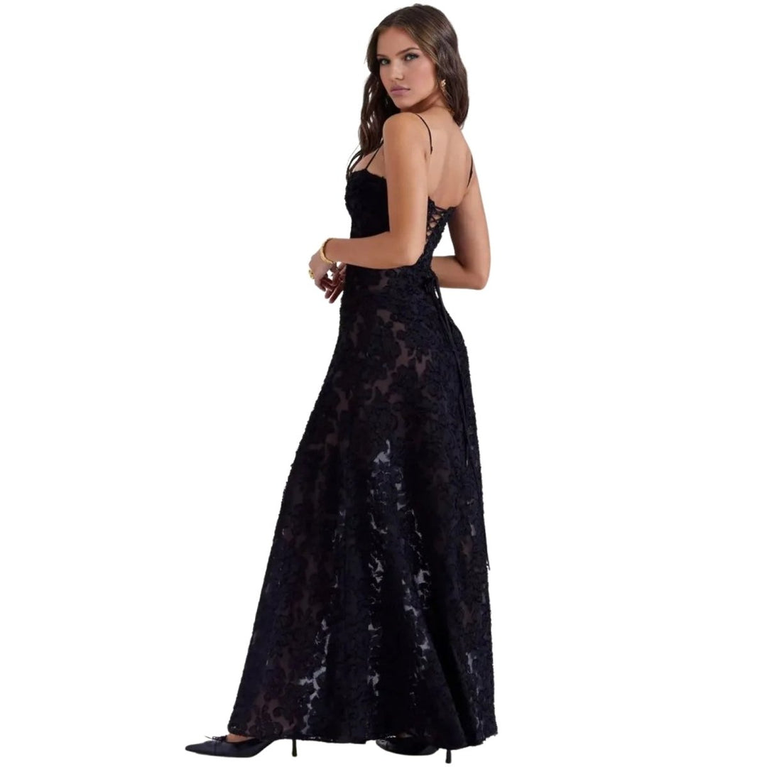 Isla | Sleeveless Wedding Guest Floral Maxi Dress