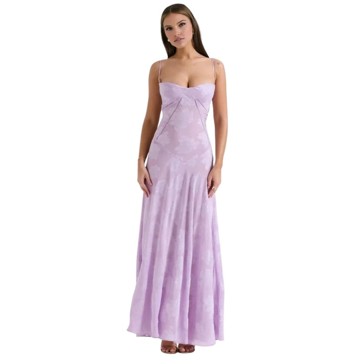 Isla | Sleeveless Wedding Guest Floral Maxi Dress