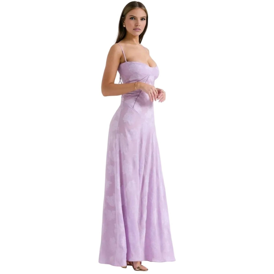 Isla | Sleeveless Wedding Guest Floral Maxi Dress