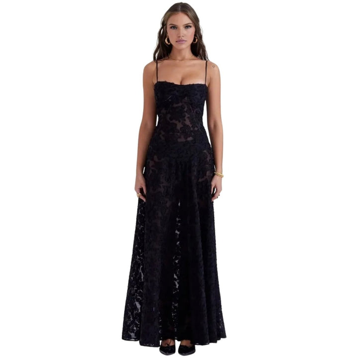 Isla | Sleeveless Wedding Guest Floral Maxi Dress