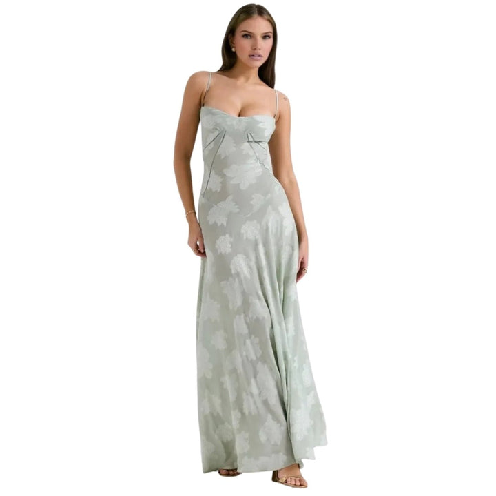 Isla | Sleeveless Wedding Guest Floral Maxi Dress