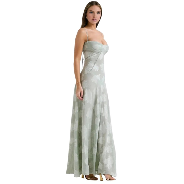 Isla | Sleeveless Wedding Guest Floral Maxi Dress