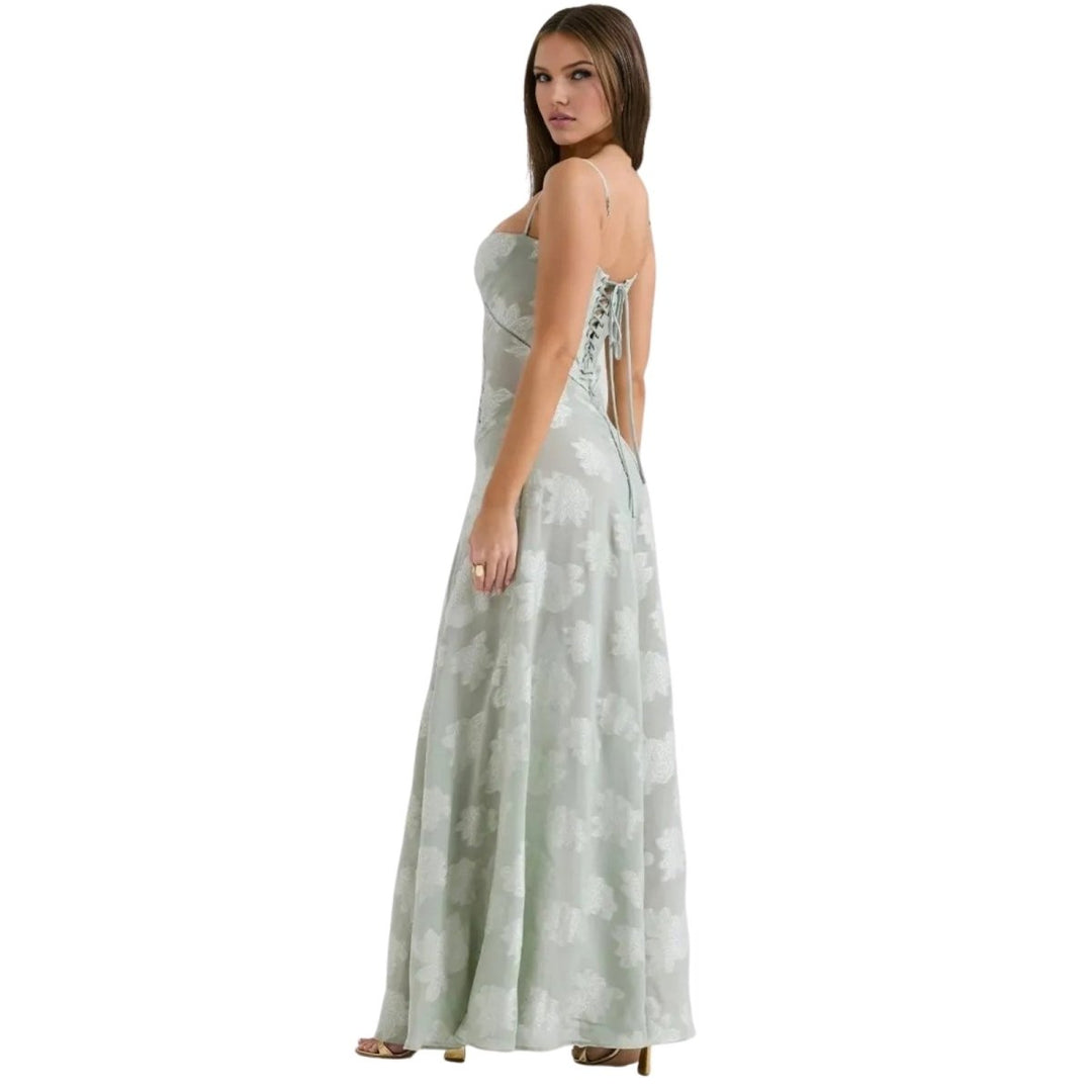 Isla | Sleeveless Wedding Guest Floral Maxi Dress