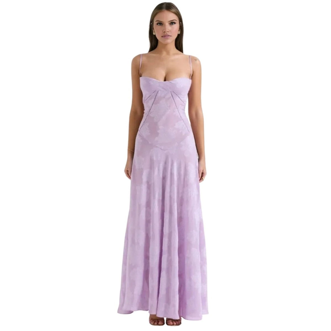 Isla | Sleeveless Wedding Guest Floral Maxi Dress