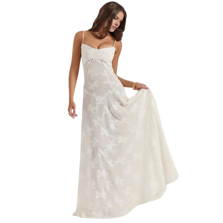 Isla | Sleeveless Wedding Guest Floral Maxi Dress