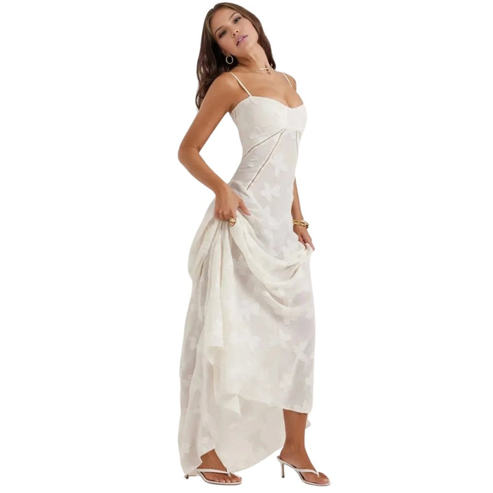 Isla | Sleeveless Wedding Guest Floral Maxi Dress