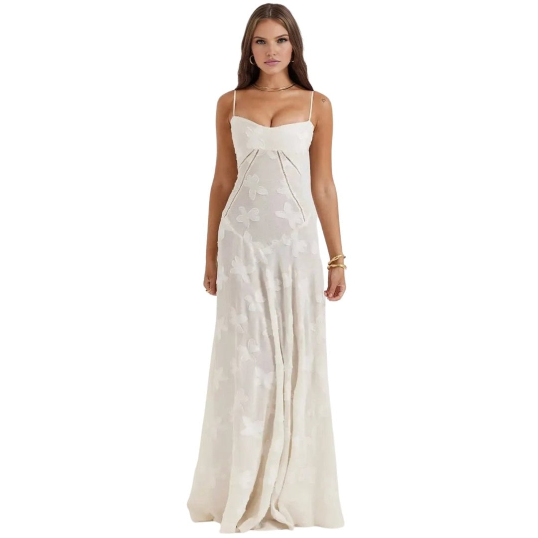 Isla | Sleeveless Wedding Guest Floral Maxi Dress