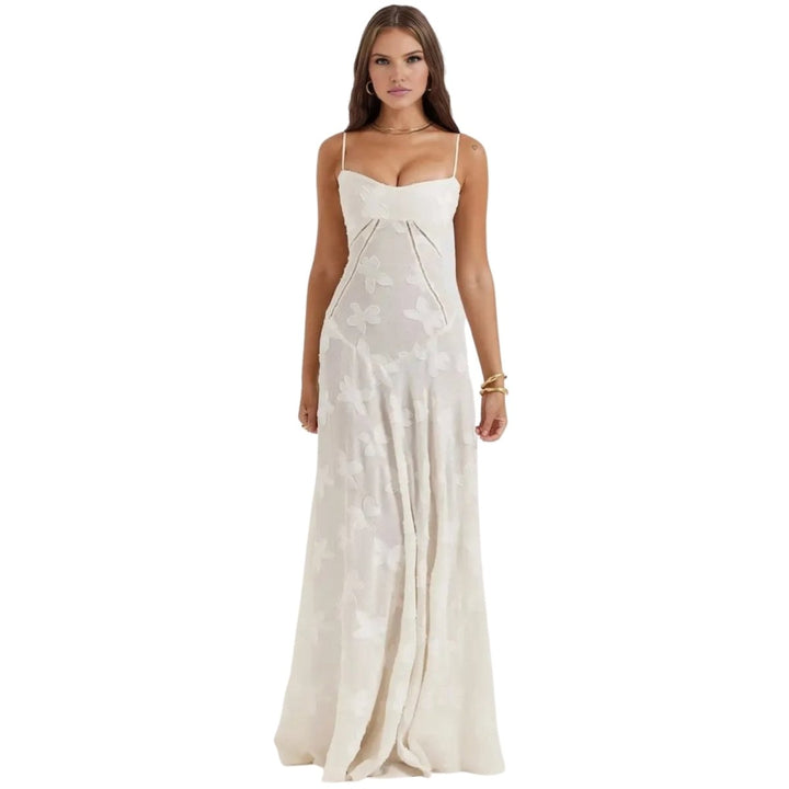 Isla | Sleeveless Wedding Guest Floral Maxi Dress
