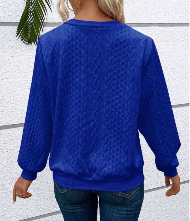 Ivy | Womens Cable Knit Quarter Zip Long Sleeve Sweatshirt