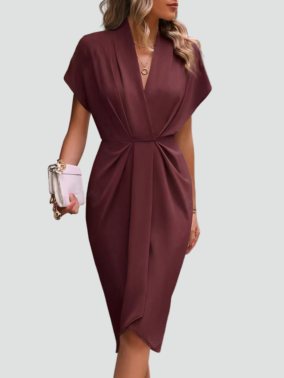 Lottie | Wedding Guest Wrap Midi Party Dress