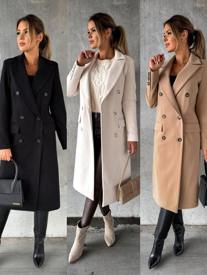 Lottie | Womens Double Breasted Peak Lapel Coat