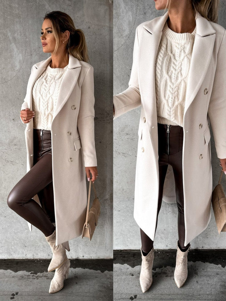 Lottie | Womens Double Breasted Peak Lapel Coat