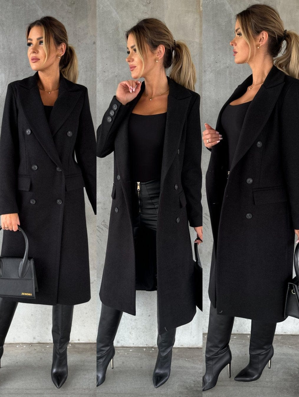 Lottie | Womens Double Breasted Peak Lapel Coat