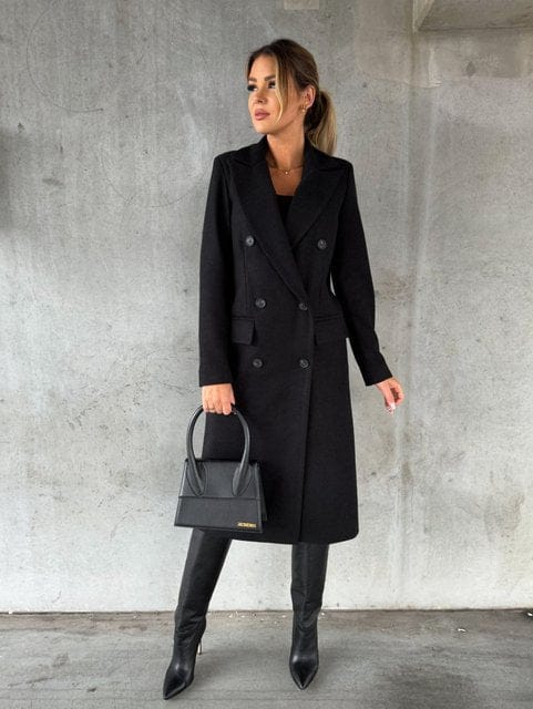 Lottie | Womens Double Breasted Peak Lapel Coat