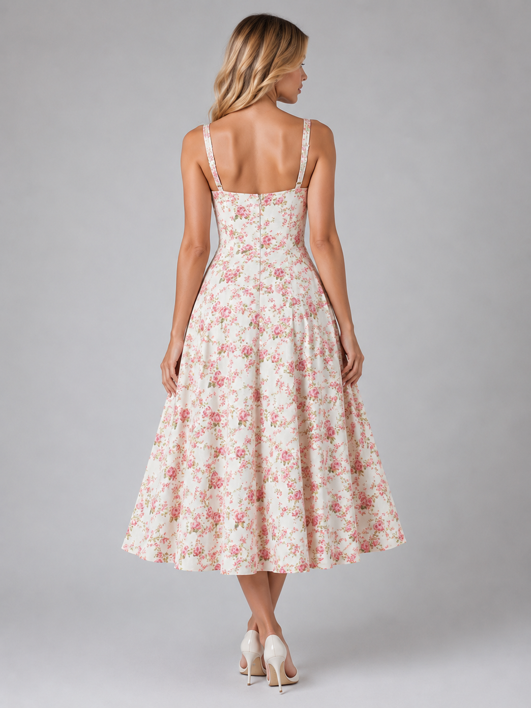 Lottie | Womens Floral Sleeveless Midi Summer Dress