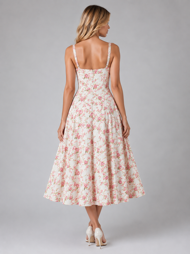 Lottie | Womens Floral Sleeveless Midi Summer Dress