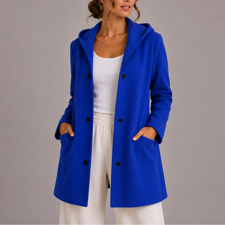 Lottie | Womens Relaxed Fit Hooded Snap Button Jacket