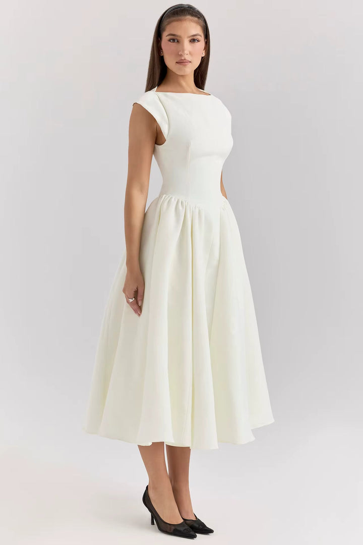 Maisie | Pleated Wedding Guest Party Midi Dress