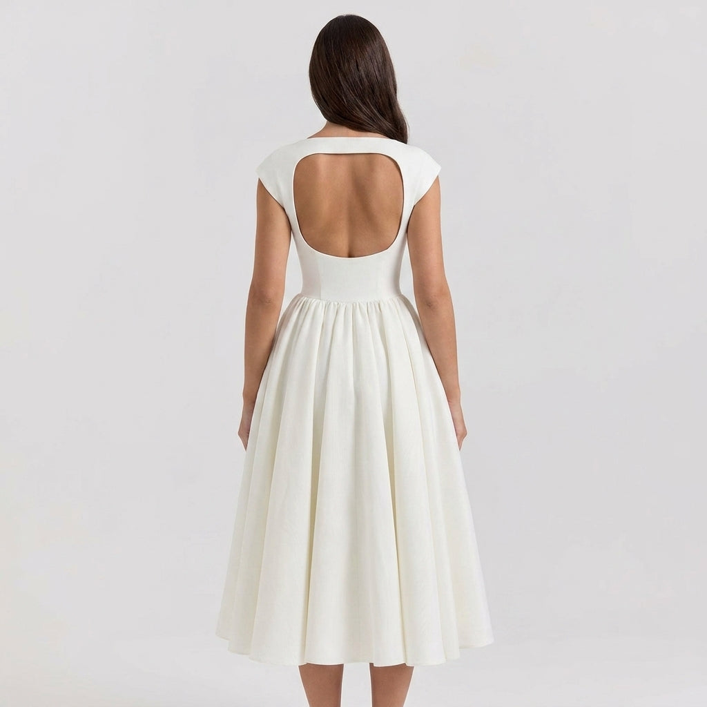Maisie | Pleated Wedding Guest Party Midi Dress