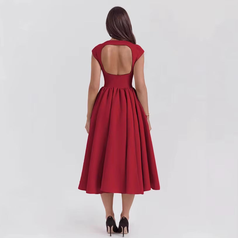 Maisie | Pleated Wedding Guest Party Midi Dress