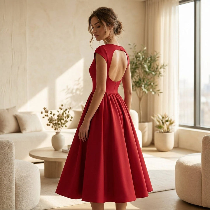 Maisie | Pleated Wedding Guest Party Midi Dress