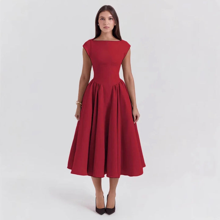 Maisie | Pleated Wedding Guest Party Midi Dress