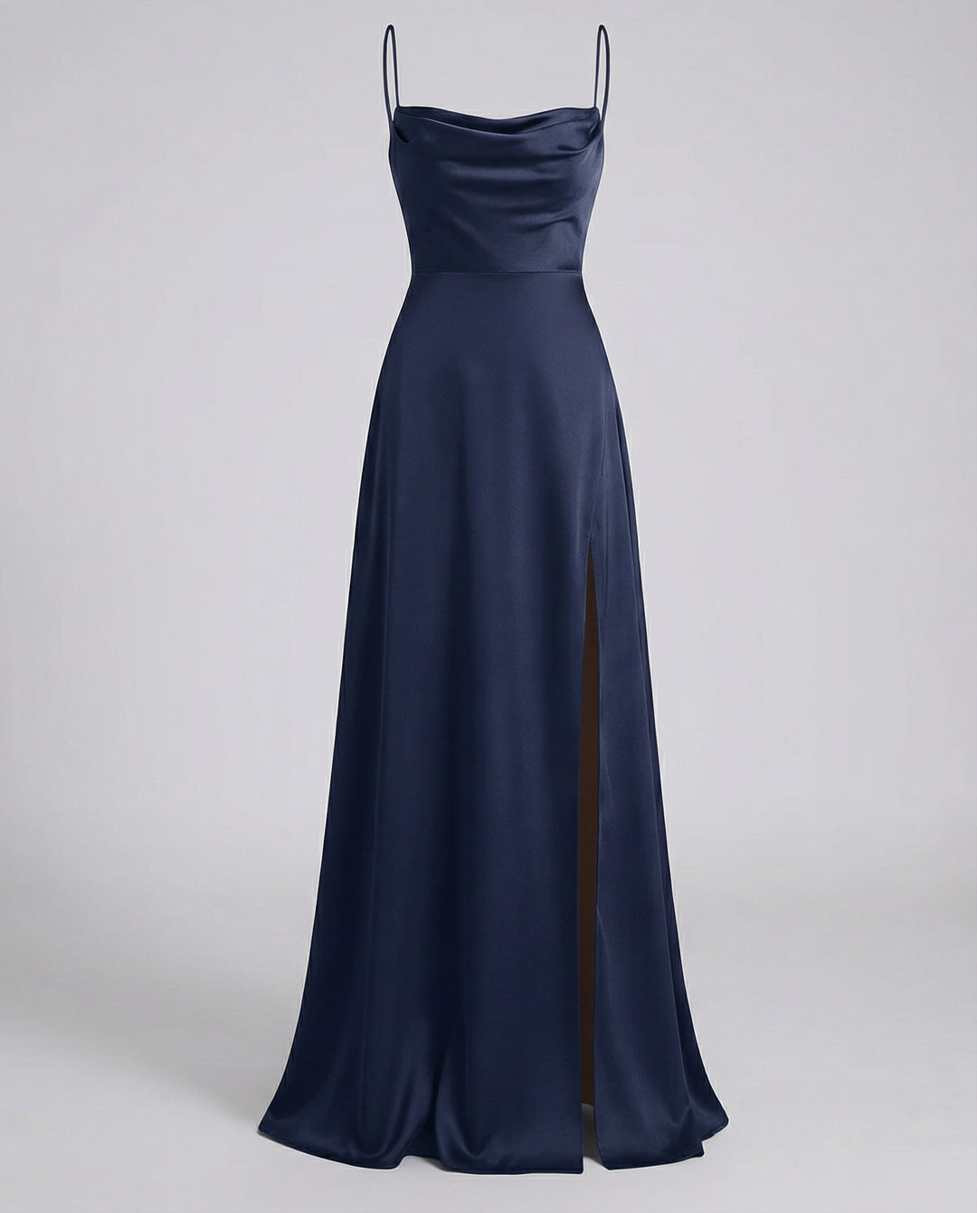 Maisie | Wedding Guest Cowl Neck Satin Maxi Dress