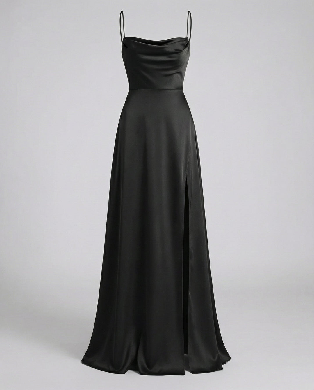 Maisie | Wedding Guest Cowl Neck Satin Maxi Dress