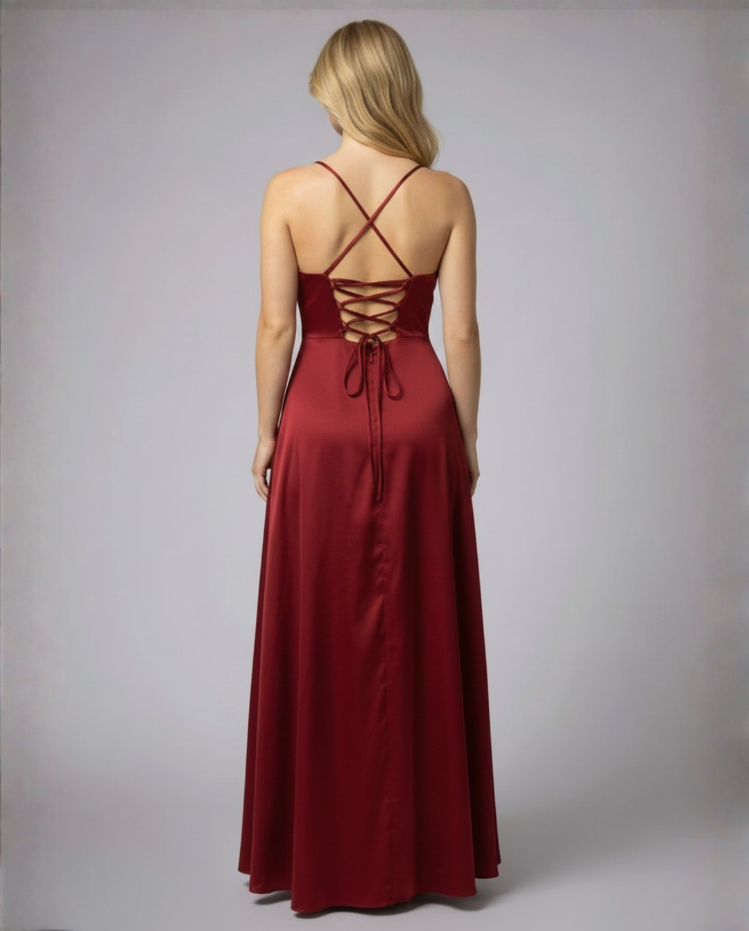 Maisie | Wedding Guest Cowl Neck Satin Maxi Dress