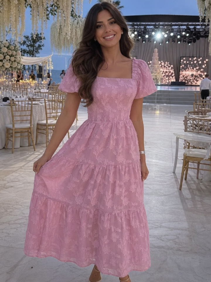 Maisie | Wedding Guest Floral Lace Midi Dress