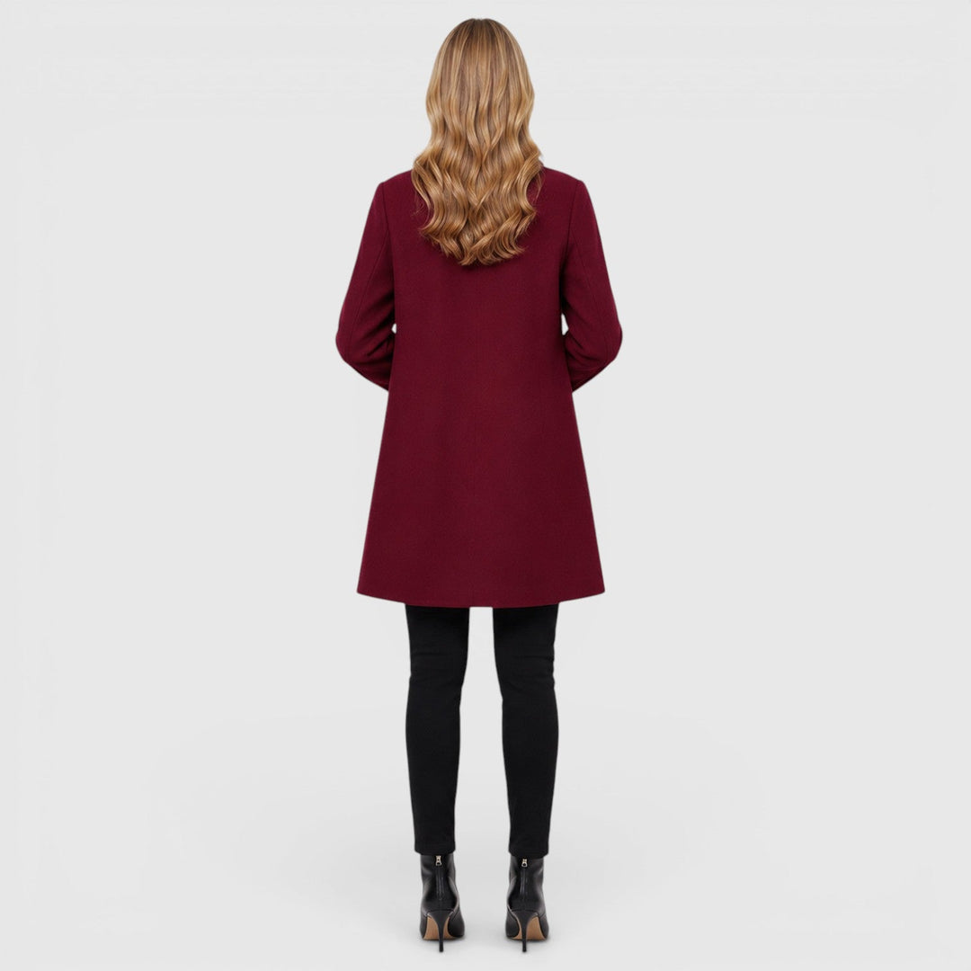 Matilda | Womens Collared A-Line Button Coat