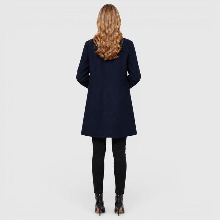 Matilda | Womens Collared A-Line Button Coat