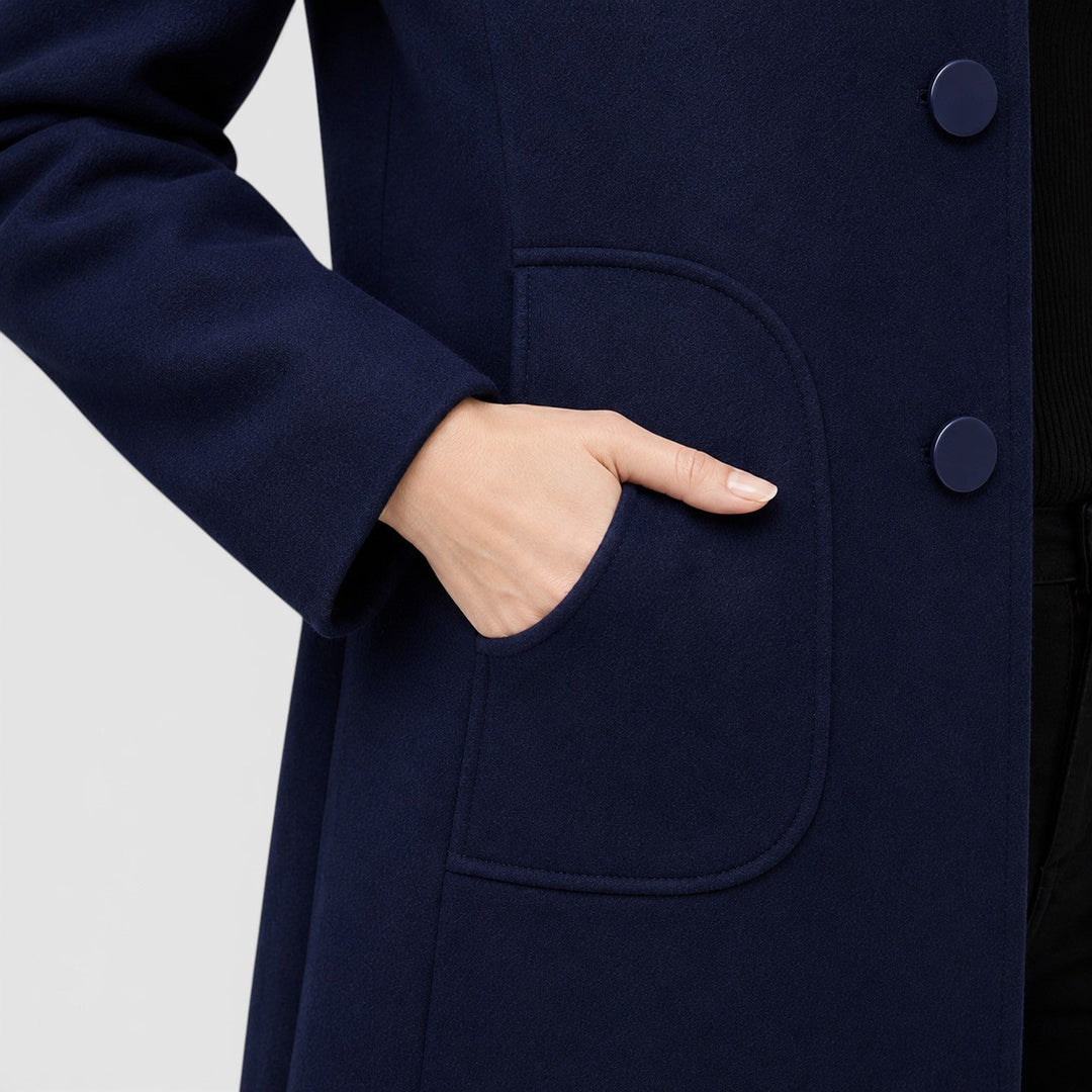 Matilda | Womens Collared A-Line Button Coat