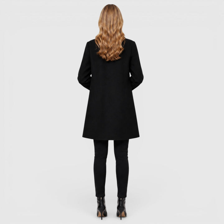 Matilda | Womens Collared A-Line Button Coat