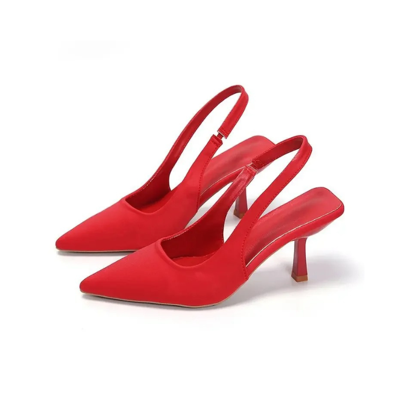 Matilda | Womens Pointed Toe Kitten Heel Slingback Shoes