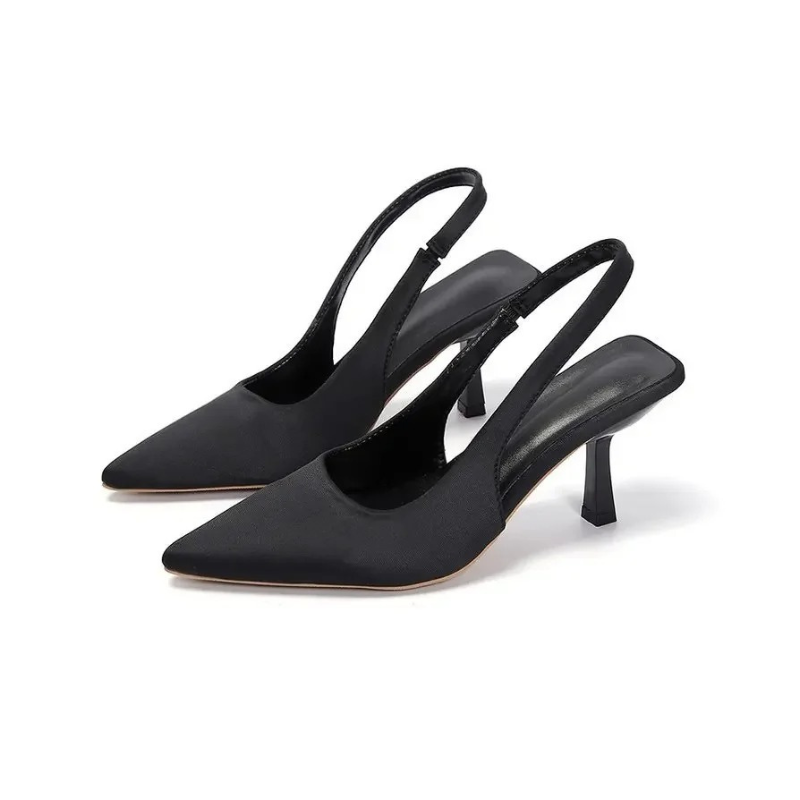 Matilda | Womens Pointed Toe Kitten Heel Slingback Shoes