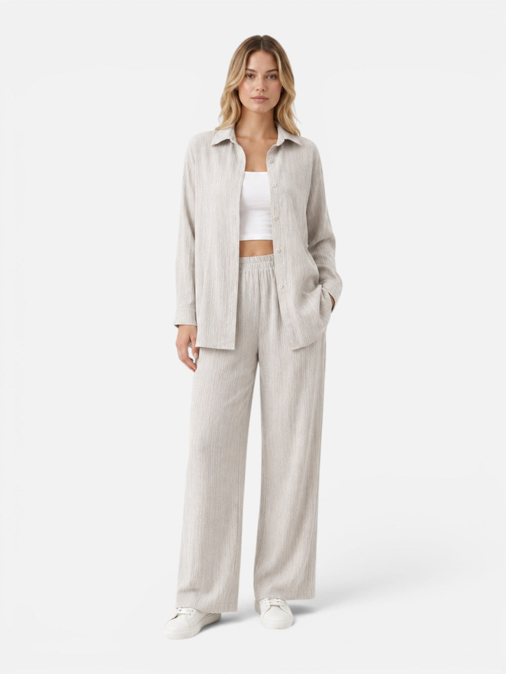 Millie | Wide Leg Trousers Womens Two Piece Set
