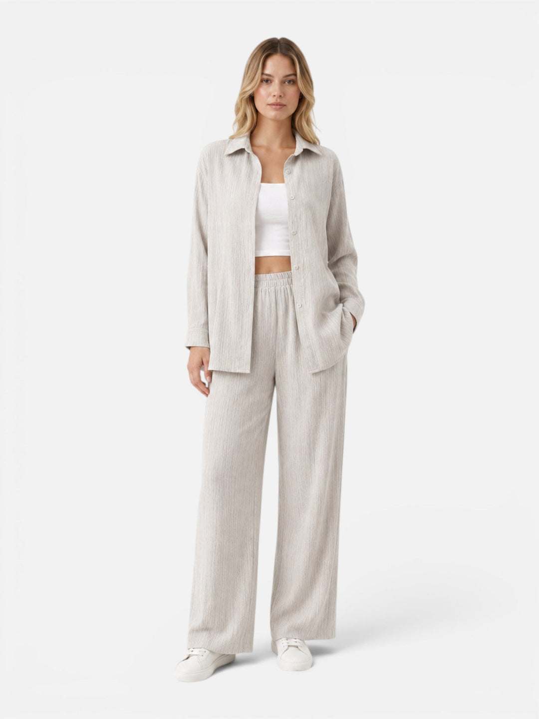 Millie | Wide Leg Trousers Womens Two Piece Set