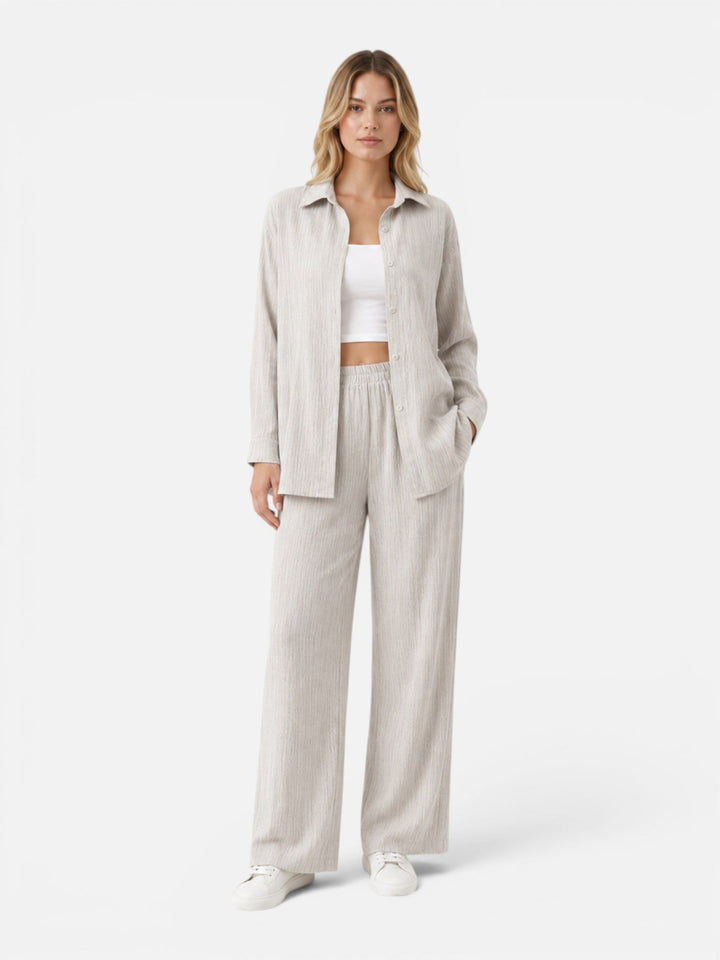 Millie | Wide Leg Trousers Womens Two Piece Set