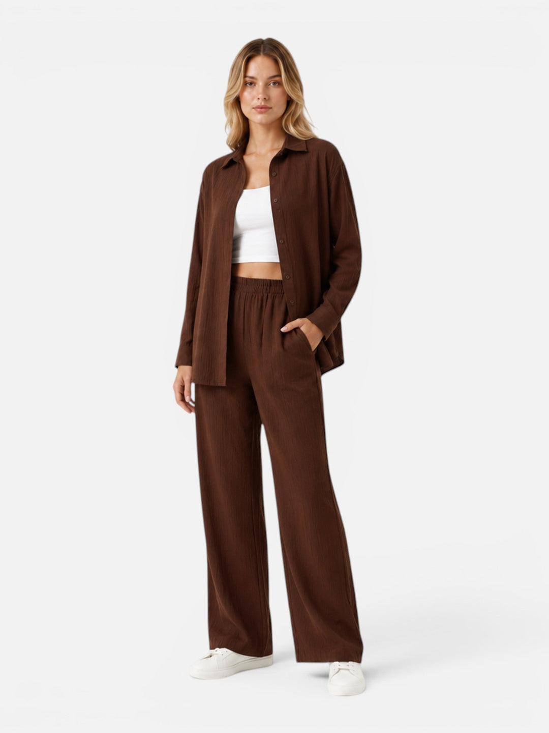 Millie | Wide Leg Trousers Womens Two Piece Set
