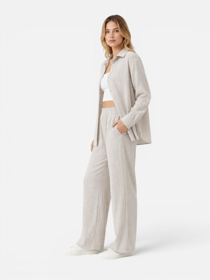 Millie | Wide Leg Trousers Womens Two Piece Set