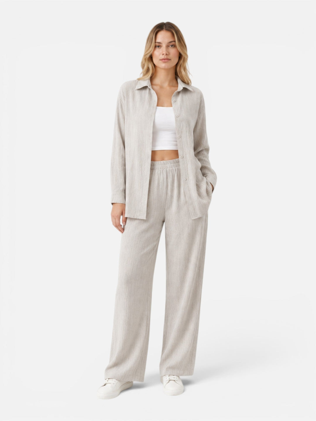 Millie | Wide Leg Trousers Womens Two Piece Set
