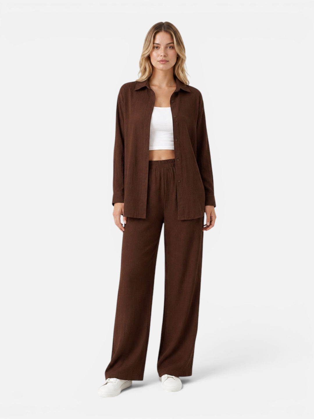 Millie | Wide Leg Trousers Womens Two Piece Set