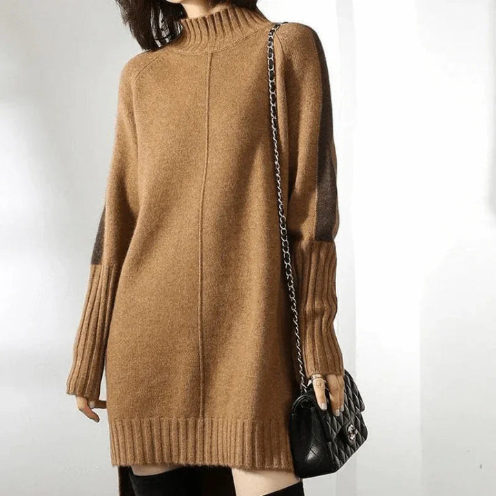 Phoebe | Mock Neck Knit Jumper Dress