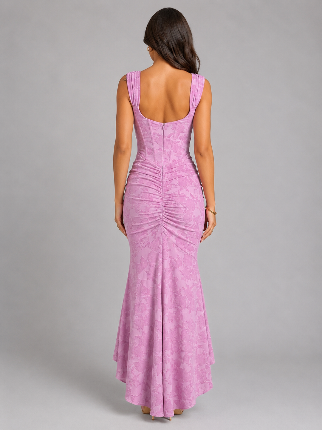 Olivia | Corset Wedding Guest Floral Maxi Dress