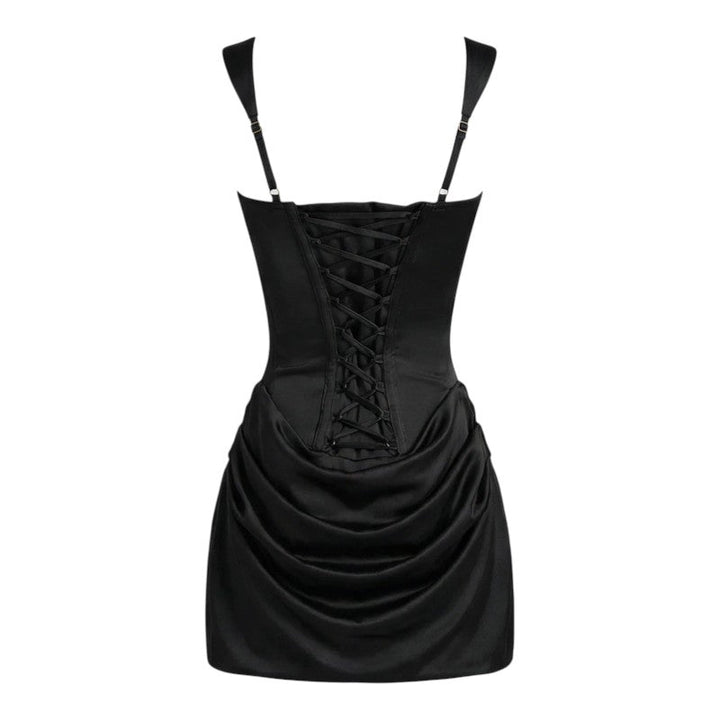 Phoebe | Womens Satin Corset Party Mini Dress