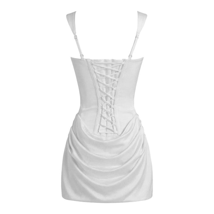 Phoebe | Womens Satin Corset Party Mini Dress