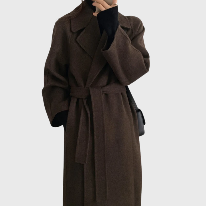 Tamsin | Belted Wool Blend Wrap Coat