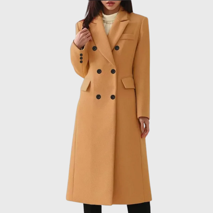 Georgia | Double Breasted Wool Blend Coat